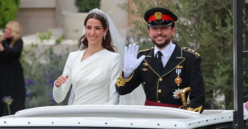 Boda Real en Jordania y el impresionante vestido de Rajwa Al Saif