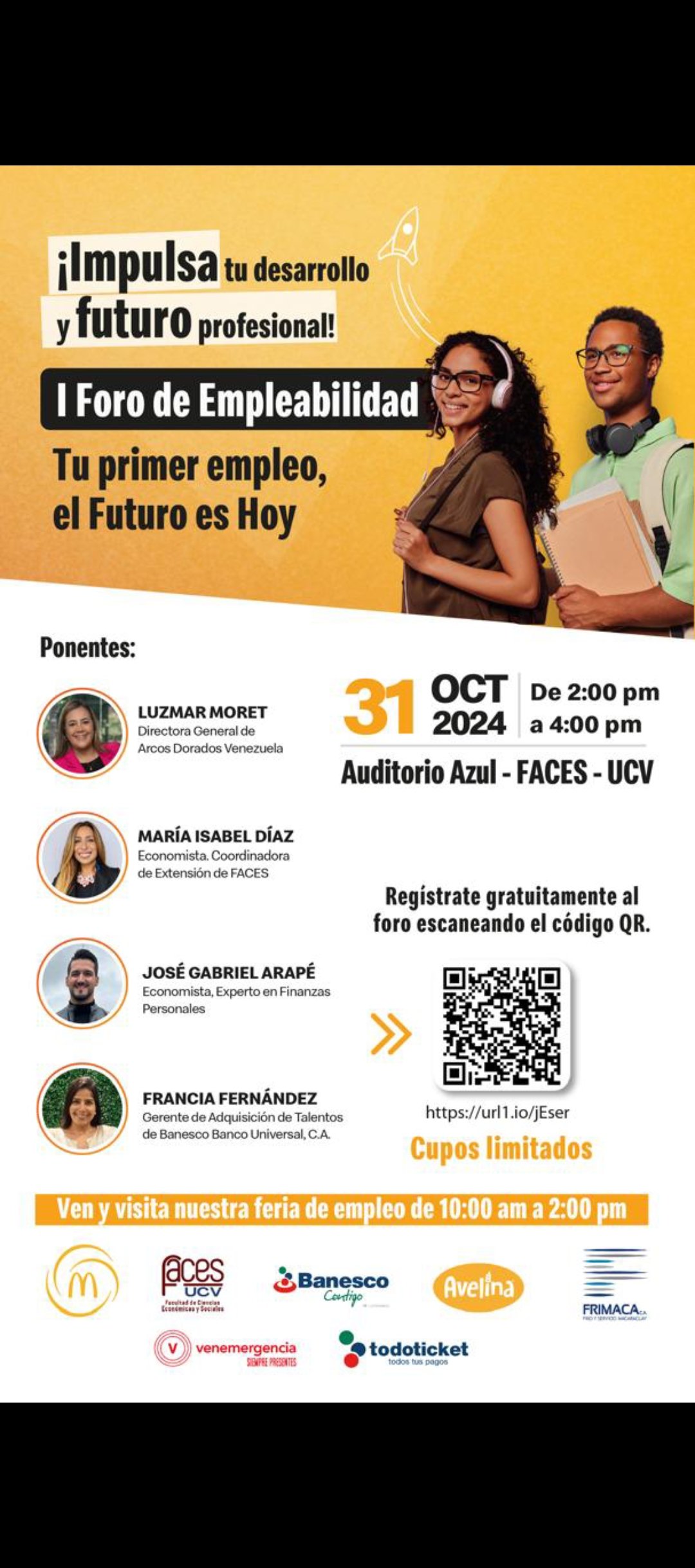 Arcos Dorados Venezuela promueve I Foro de Empleabilidad en la UCV