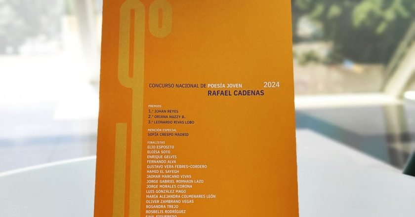 LECTURA DE POEMAS A CARGO DE GANADORES Y FINALISTAS DEL CONCURSO NACIONAL DE POESÍA JOVEN RAFAEL CADENAS 2024