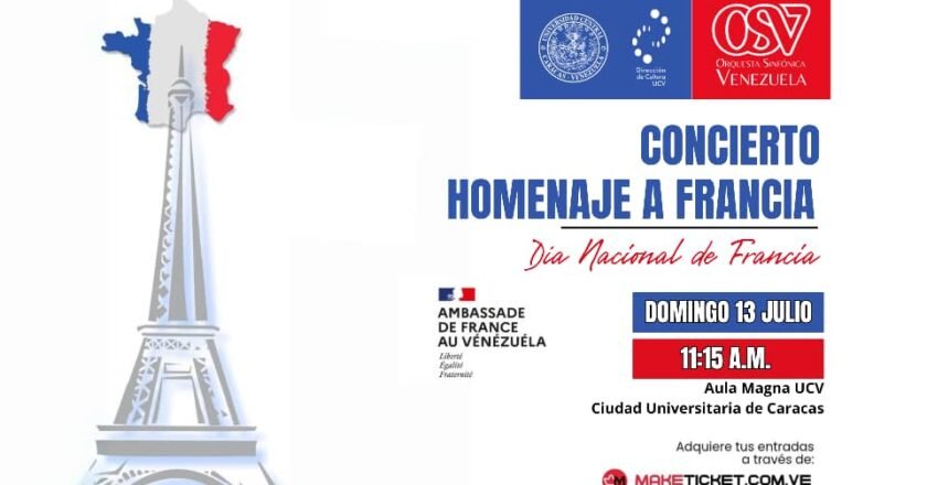 Celebra el Día Nacional de Francia con la Orquesta Sinfónica Venezuela en el Aula Magna