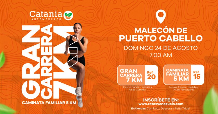 Más de mil personas participarán en la Gran Carrera y Caminata Familiar de Catania Automercado en Puerto Cabello