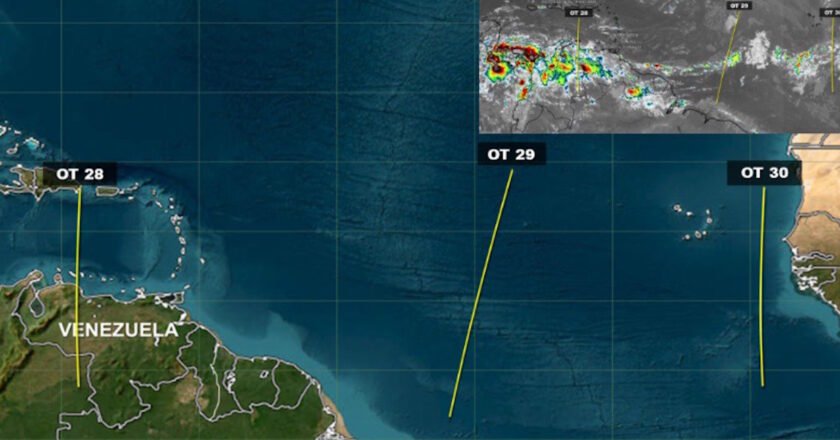 El Inameh prevé precipitaciones en gran parte del país por la llegada de la Onda Tropical Nro. 29